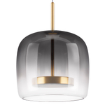 804018 Люстра CUPOLA LED 1х18W 900LM ЗОЛОТО/ДЫМЧАТЫЙ 3000K