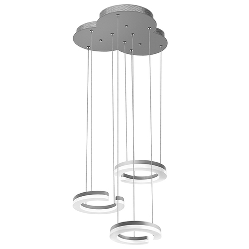 Купить 763339 Подвес UNITARIO 34.5W LED 3795LM СЕРЕБРО МАТОВЫЙ 3000K
