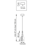 814002 Люстра BELLE LED 1х8W 400LM АЛЮМИНИЙ/МУЛЬТИКОЛОР 3000K