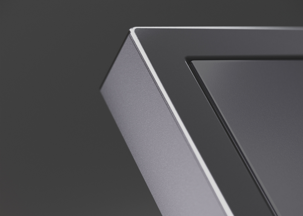 Накладка для розетки с заземлением и защитными шторками, S70 Metal (антрацит)