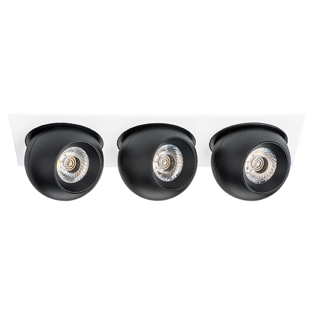 i536747474 Светильник INTERO LED 9W*3 850LM*3 24G БЕЛЫЙ/ЧЕРНЫЙ 4000K (217536+217074+217074+217074)