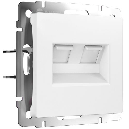 Купить Розетка двойная Ethernet RJ-45 (белый матовый) W1181161