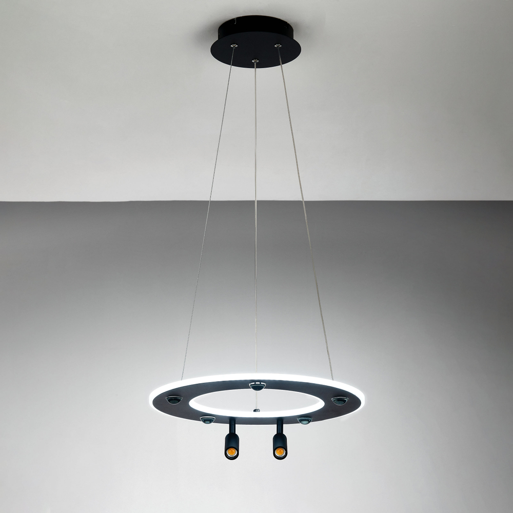 740447 Люстра DIVE LED 60W 3200LM G ЧЕРНЫЙ 3000-6000К