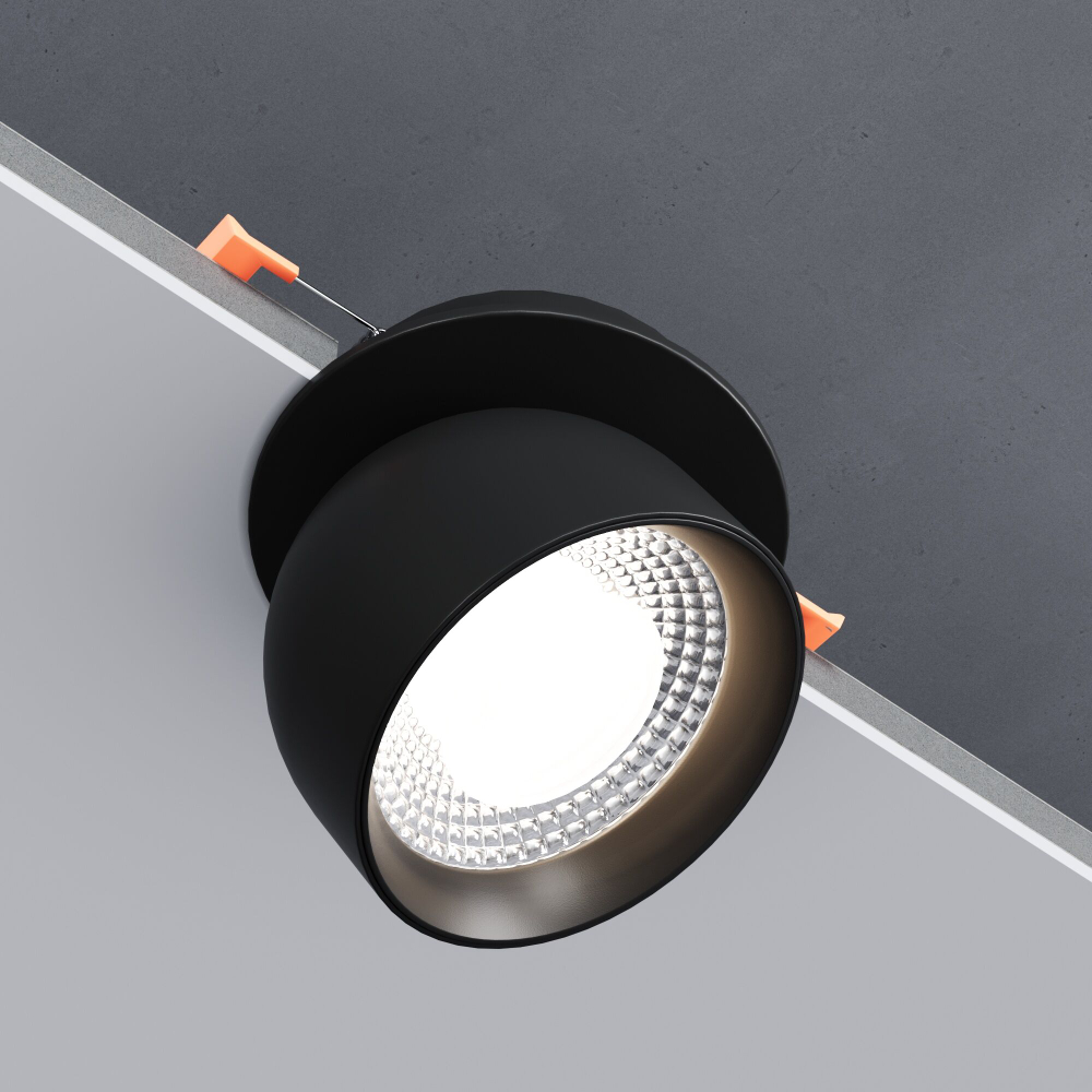 Светильник встраиваемый поворотный светодиодный Uno 8W 4000K черный 25092/LED