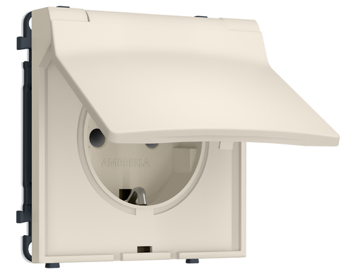Купить MS328010 Комплект механизма электрической розетки SIGMA Бежевый матовый 50Hz 2P+E с/з с/ш и крышкой IP44 16A-250V QUANT PRO (SP3280, PR141)