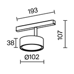 Трековый светильник Technical TR040-4-18W3K-DS-BBS