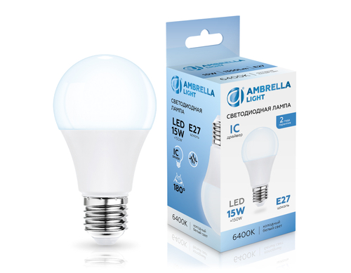 Купить 601506 LED A60 15W IC E27 6400K 175-265V