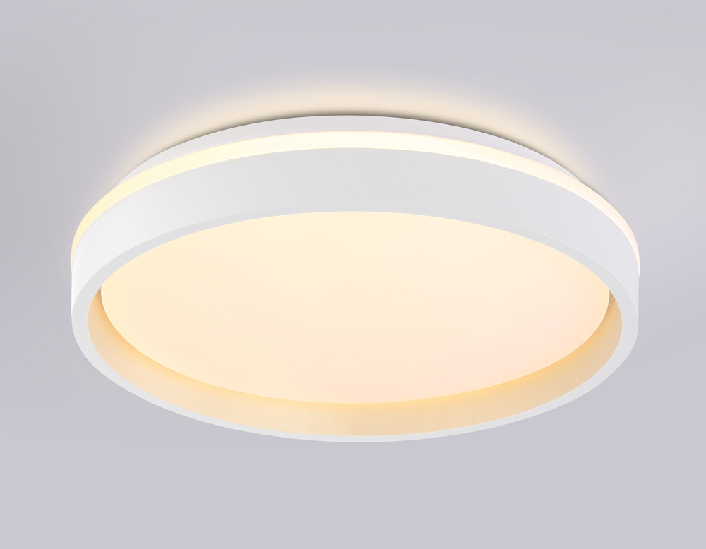 FZ601 WH/GD белый/золото IP20 46W 3000K-6500K+RGB D390*80 (ПДУ ИК)