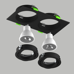 011626 Светильник SINGO BASE Quad X2 MR16 ЧЕРНЫЙ
