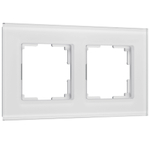 Рамка из стекла на 2 поста Senso белый soft-touch W0023101