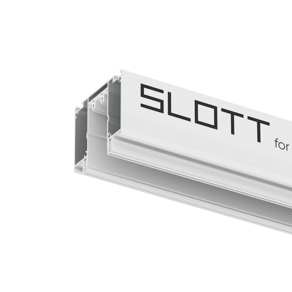 TR2014-WH Профиль-трек SLOTT for DENKIRS SMART, для натяжных потолков, 2 м, алюминий, белый