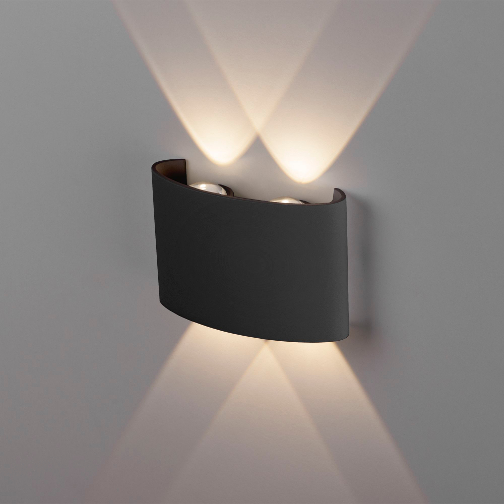 Пылевлагозащищенный светодиодный светильник Twinky Double чёрный IP54 1555 TECHNO LED