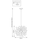 L1P721132 Подвес EXTRA 3х5W(led) G9 (721132+ 572102) ЗОЛОТО