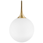 813032 Подвес GLOBO 1х40W E14 золото/белый