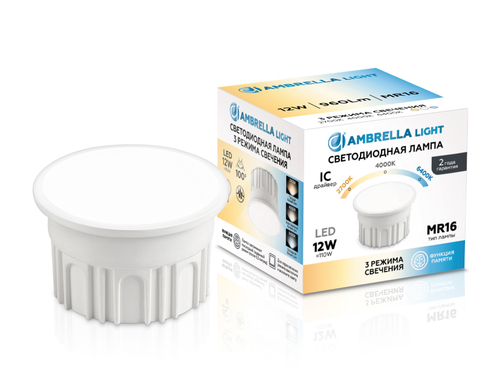 Купить 212502 Лампа LED MR16-DD 12W IC 220-240V 100° 6400K 4000K 2700K CCT Memory