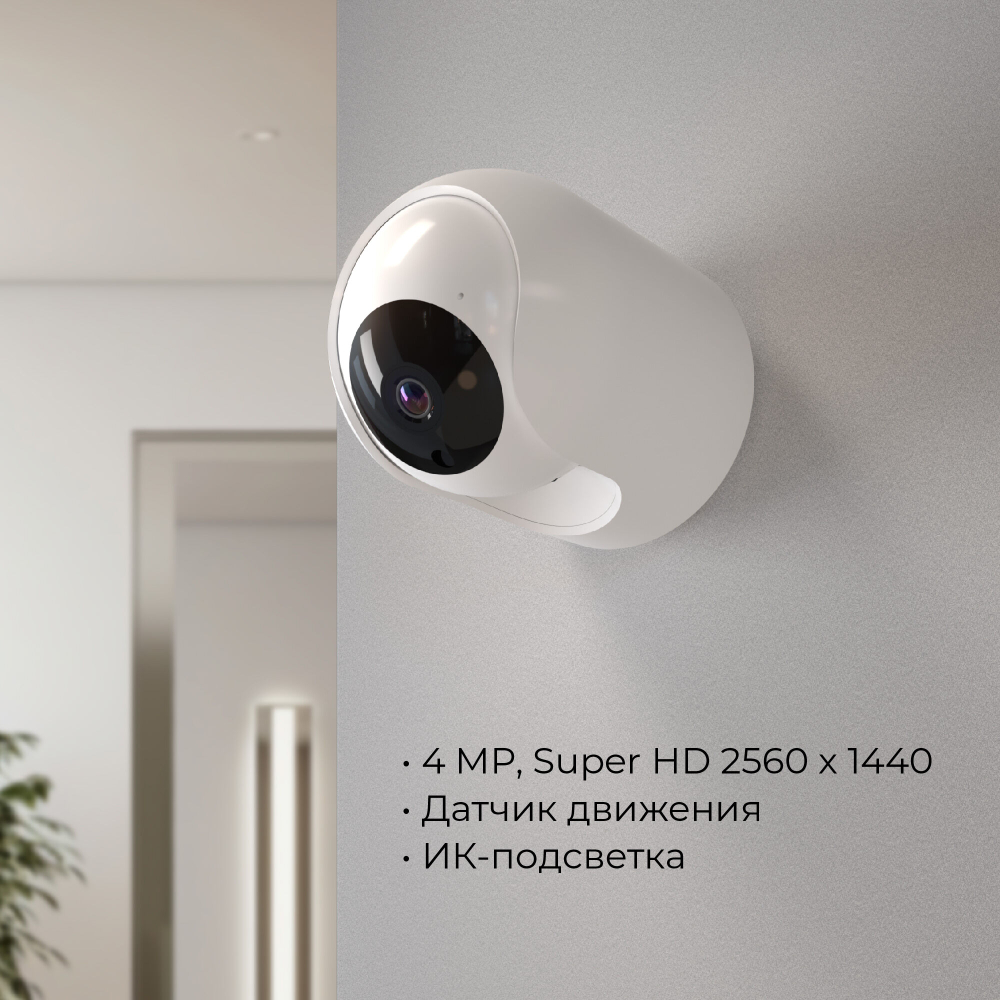 Умная видеокамера Elektrostandard Wi-Fi IP20 76500/00 белый