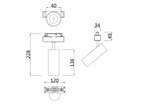 Трековый светильник Technical TR019-2-7W4K-B