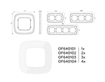 OF640104 Рамка OMEGA Coint (Белый Стекло органическое) 4-ая