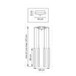 L8T747333 Люстра TUBO LED 40W 2400LM 25G ЗОЛОТО 3000K (574733+747333 (8шт)