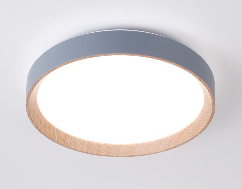 FZ1320 GR/LWD серый/светлое дерево IP20 41W 3000-6400K D390*70 (ПДУ ИК)