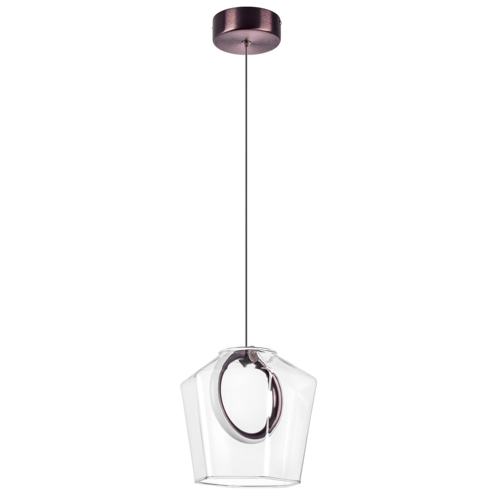 796110 Люстра CARAMELLO LED 6W 130LM КОФЕЙНЫЙ/ПРОЗРАЧНЫЙ 3000K