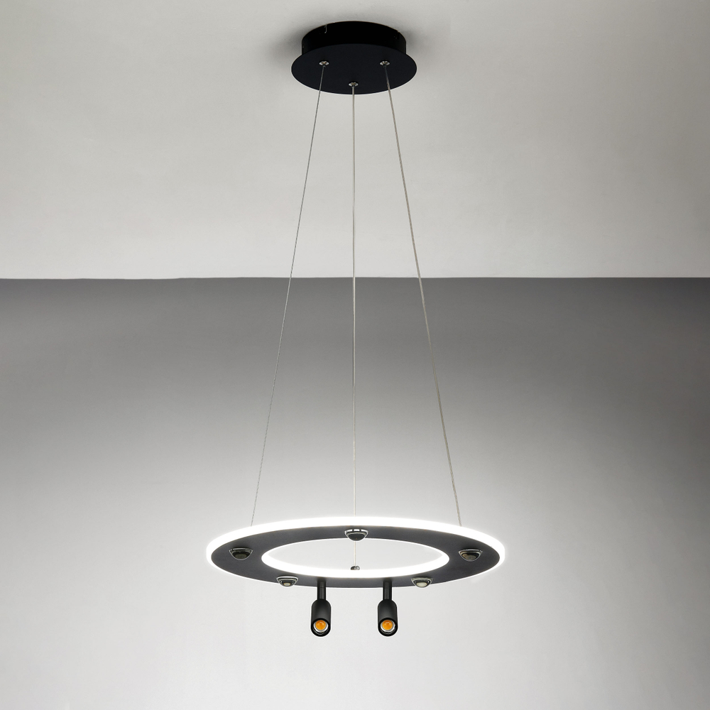 740447 Люстра DIVE LED 60W 3200LM G ЧЕРНЫЙ 3000-6000К