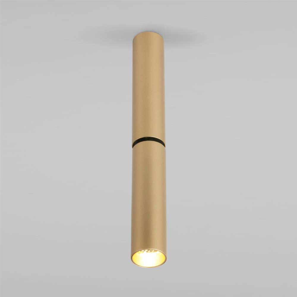 Накладной поворотный светодиодный светильник с антибликовой решеткой Pika 25029/LED 6W 4200K латунь