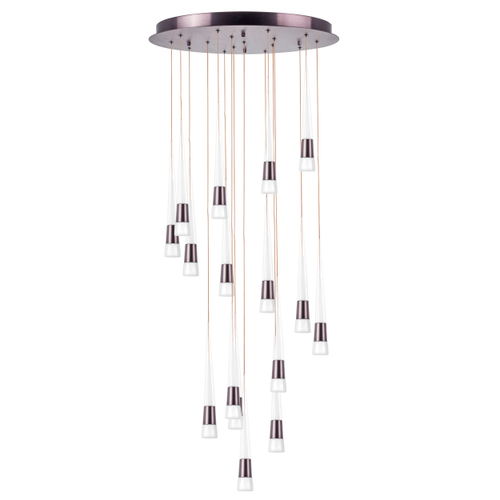 Купить 757161 Люстра CONE LED 80W 4480LM КОФЕЙНЫЙ/БЕЛЫЙ/ПРОЗРАЧНЫЙ 3000K