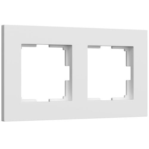 Купить Рамка из поликарбоната на 2 поста Slab белый софт W0022961