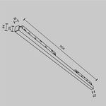 Трековый светильник Technical TR030-4-30W3K-WW-DS-B