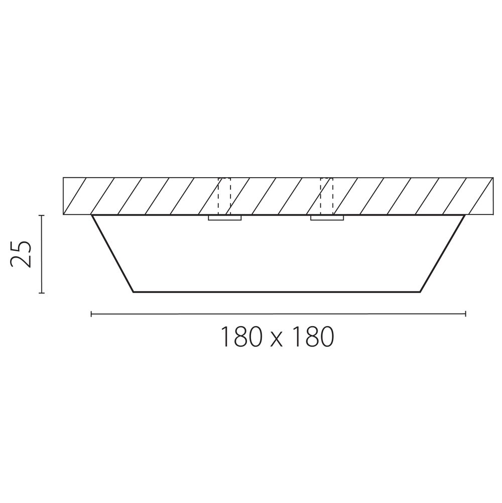 216804 Светильник URBANO SQ LED 20W 1480LM 115G БЕЛЫЙ 4000K IP65