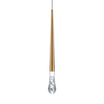 807003-4 Подвес PUNTO MINI с декоративной насадкой (капля) (807003+807000-4) LED 4W 282LM 24G ЛАТУНЬ 3CCT 3000/4000/6000K