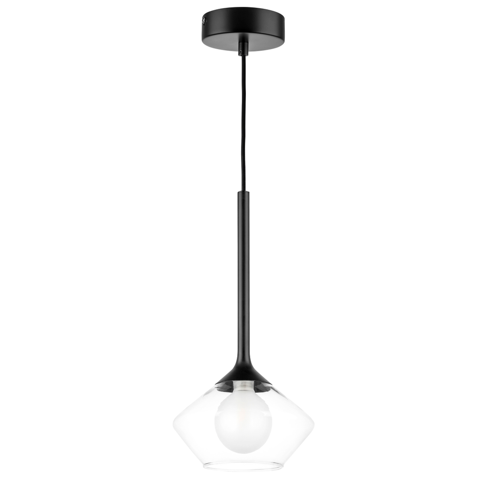801202 Люстра VETRO 1х6W(led) G9 ЧЕРНЫЙ/ПРОЗРАЧНЫЙ