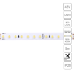 Светодиодная лента 48V 7,2W/m 4000К 5м Arte Lamp TAPE A4812010-02-4K