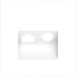 Накладка для розетки TV+RJ45 кат. 6, S70 (белый матовый)