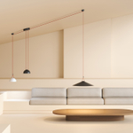DK5660-WH+BK Cветильник для трека-ремня Belty Smart, серия Flow, со светодиодом, D220*H117мм, 48V DC, 24W, RA90, 120°, 3000-5700K, IP20, белый с черным, алюминий