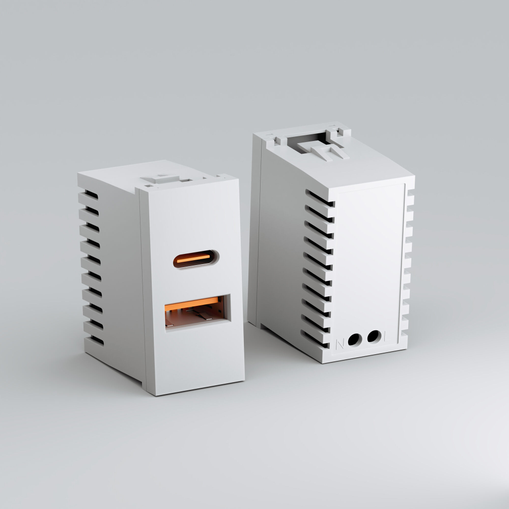 Модульная розетка USB тип A+C W1272701