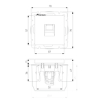 Розетка Ethernet RJ-45 (графит рифленый) W1181004