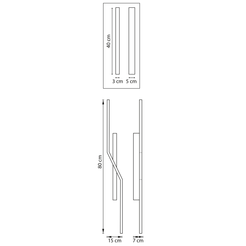 739627 Бра PALLA 17W LED 532LM 120G ЧЕРНЫЙ 3000K