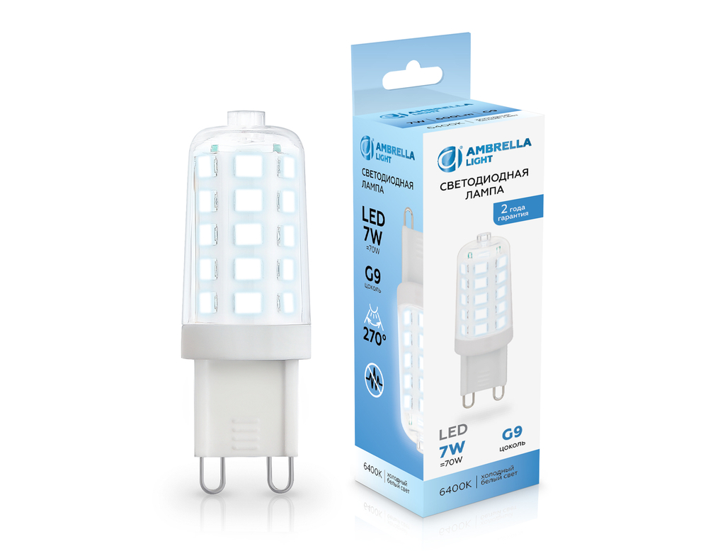 100706 LED G9 7W 6400K 220-240V