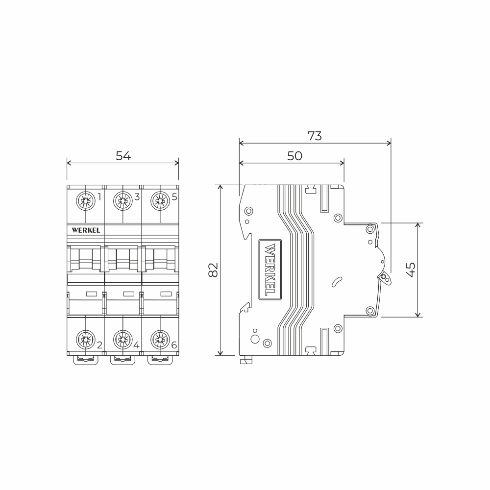 Автоматический выключатель 3P 20 A C 4,5 кА W903P204