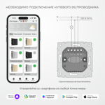 Умный сенсорный выключатель одноклавишный (шампань) W4513011