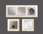 AF110302 Рамка ALFA Line (Бежевый глянец) 2-ая