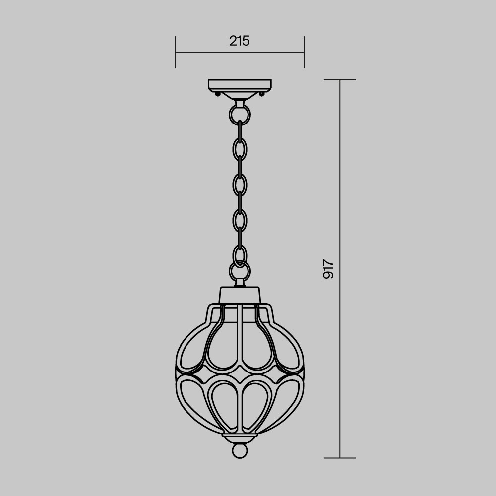 Уличный подвесной светильник Outdoor O024PL-01G