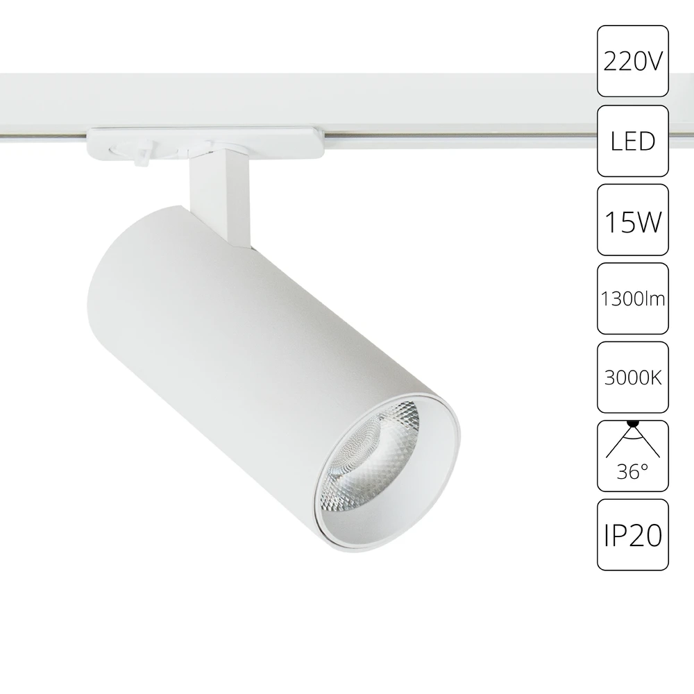Трековый светильник Arte Lamp BENE A1936PL-1WH