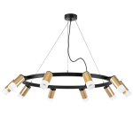 LR0204001 Люстра RULLO 10х50W GU10 ЧЕРНЫЙ/ЗОЛОТО (571020+214440-10+202431-10)