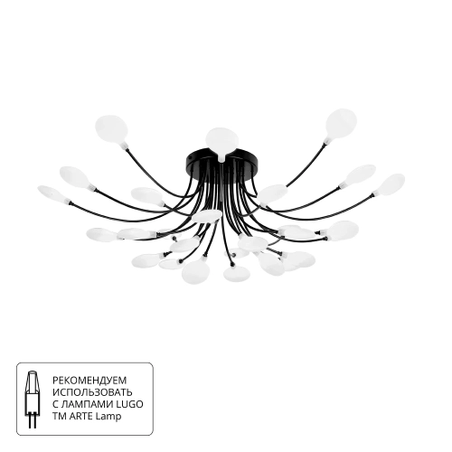 Купить Потолочная люстра Arte lamp GUIMET A7423PL-28BK