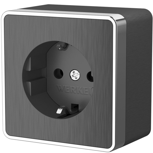 Купить Розетка с заземлением Gallant графит рифленый W5071004