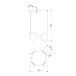 Умный подвесной светильник 70150/4 черный/латунь Smart