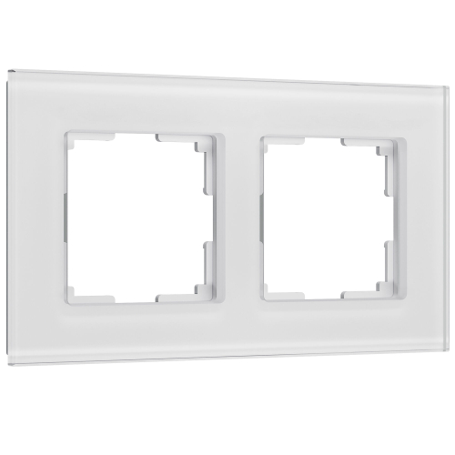 Купить Рамка из стекла на 2 поста Senso белый soft-touch W0023101